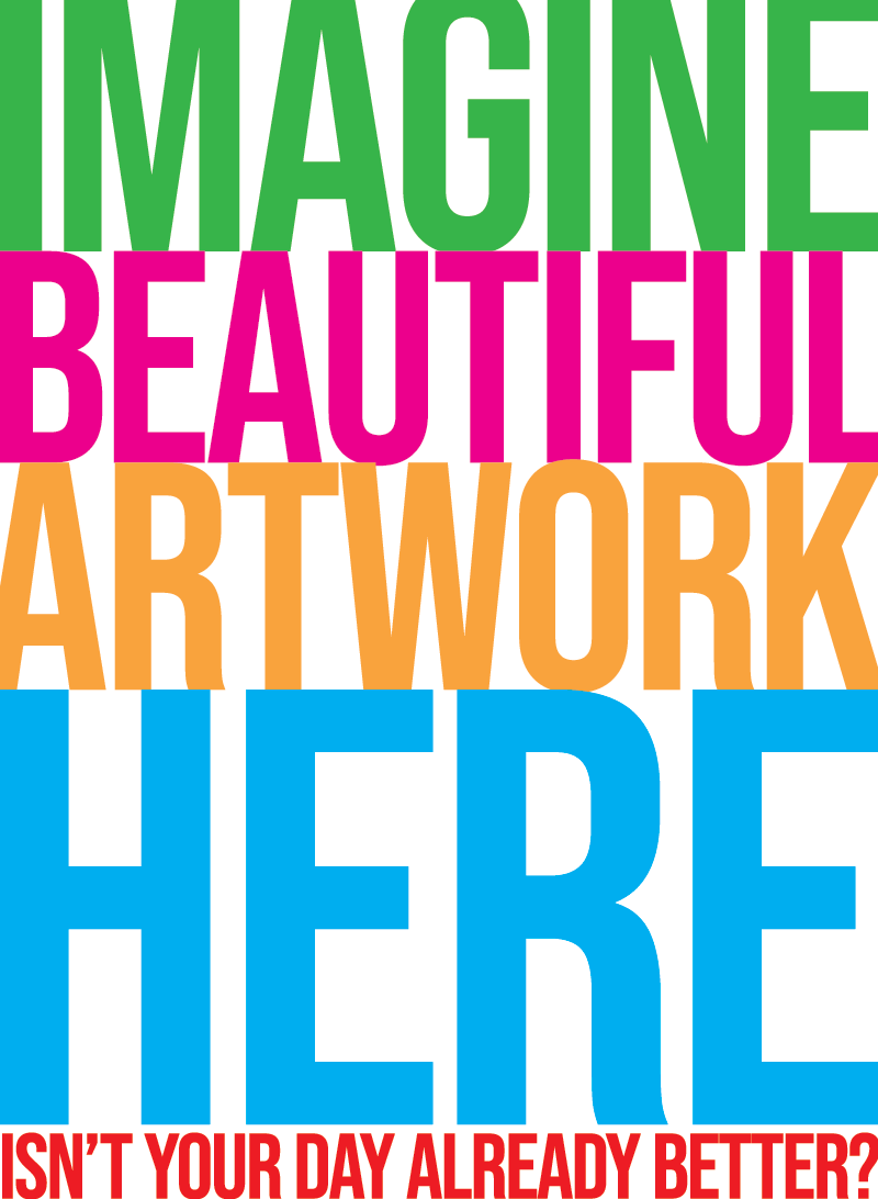 imagine beautiful artwork here. isn't your day already better?